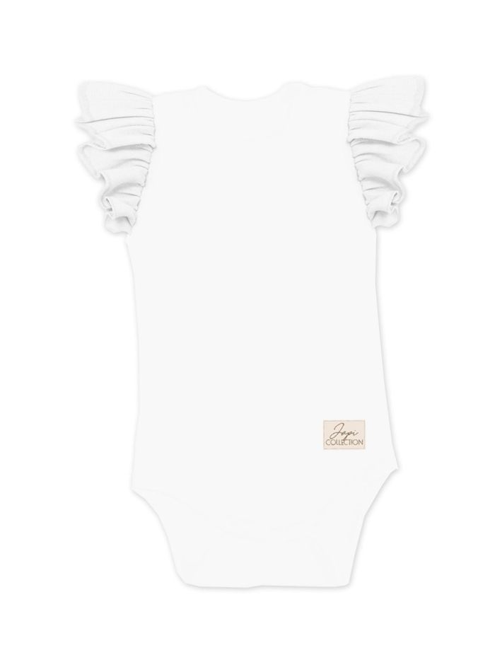 Biele body s volánikmi