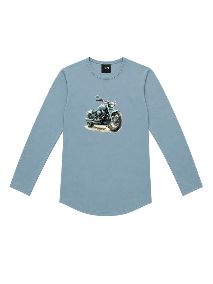 Boys' long-sleeved T-shirt MOTORBIKE