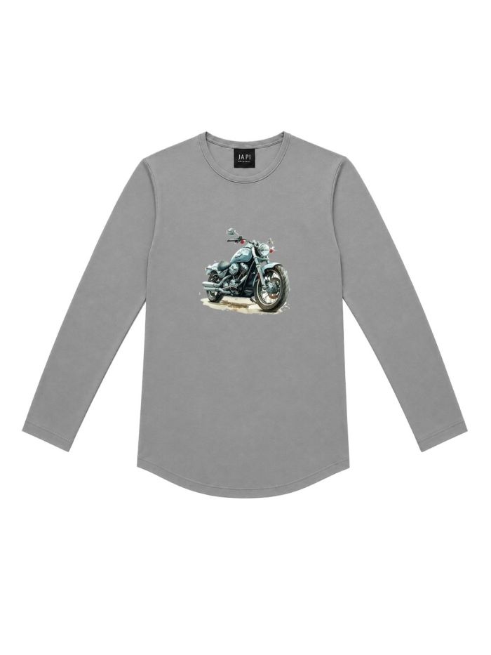 Boys' long-sleeved T-shirt MOTORBIKE