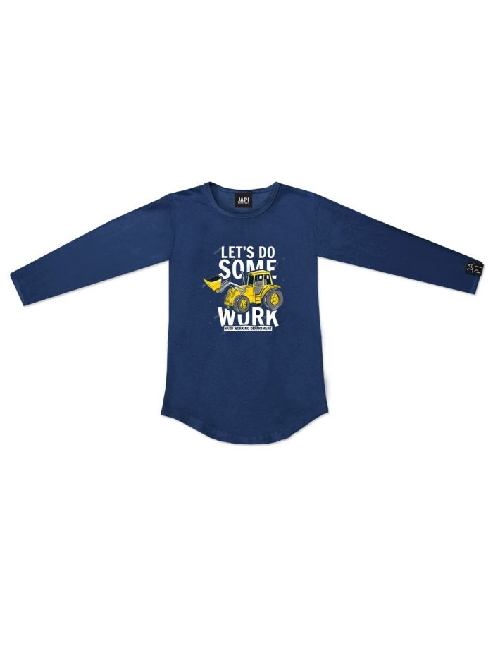 Boys' long-sleeved WORK  T-shirt