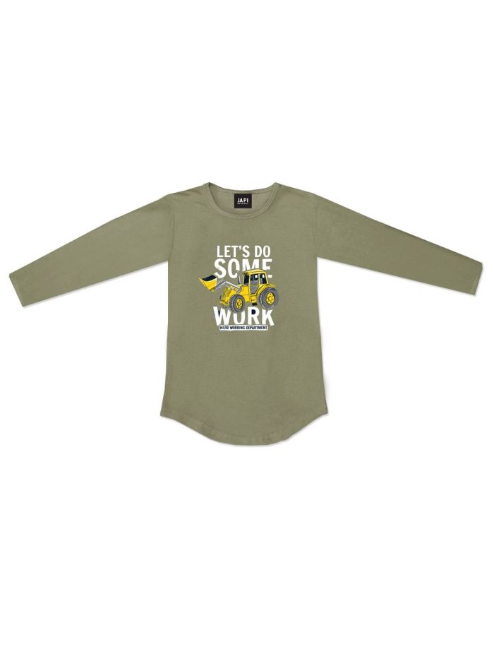 Boys' long-sleeved WORK  T-shirt