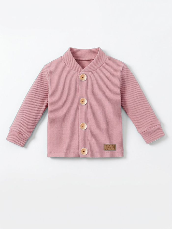 Children's button-down sweatshirt NATURAL