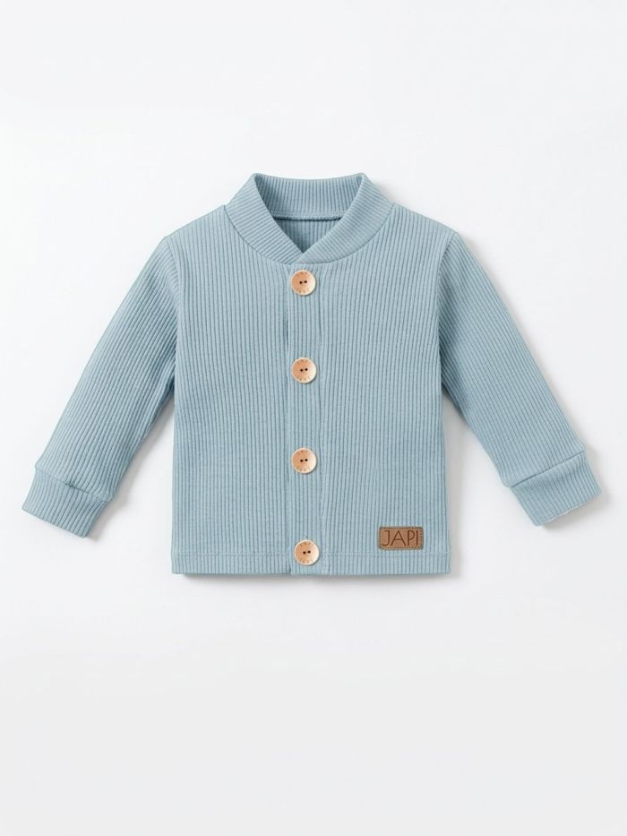 Children's button-down sweatshirt NATURAL