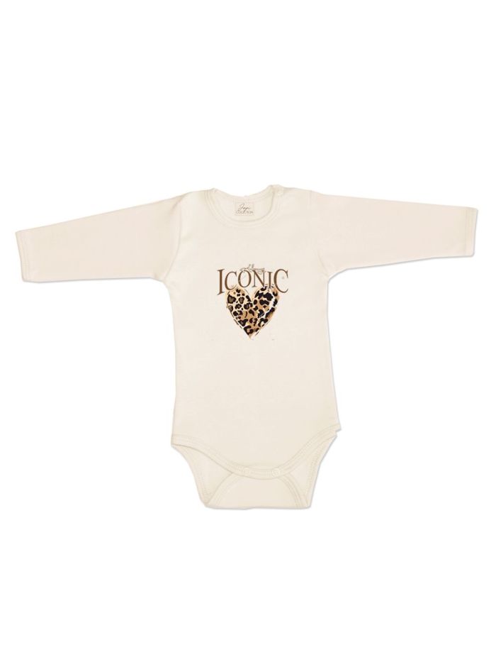 Children's long-sleeved bodysuits 1C LEOPARD