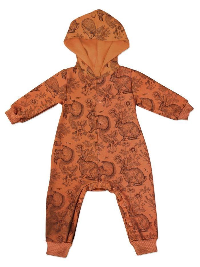 Children's overalls with hood padding WOOD