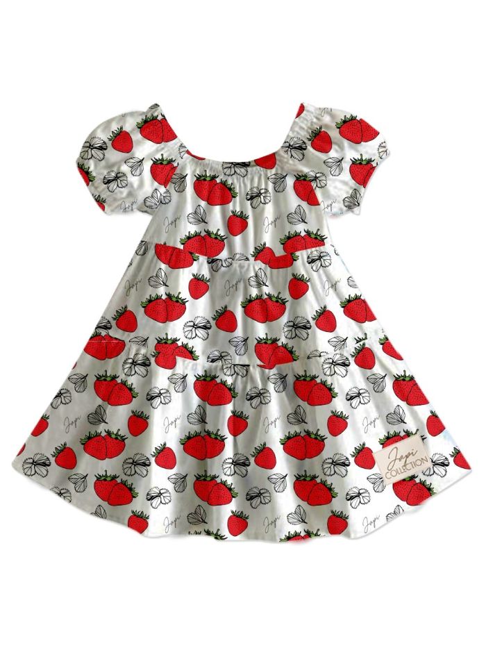 Dress STRAWBERRIES short-sleeved