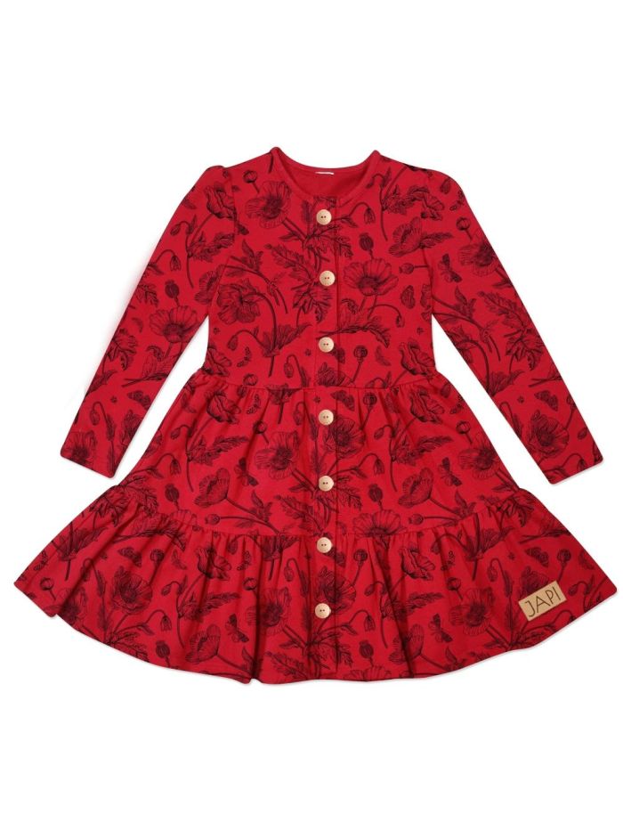 Dress WILD POPPIES LS