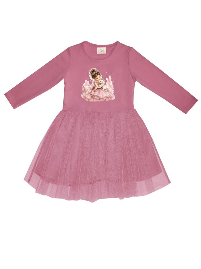 Girls' long-sleeve tulle dress CAT and PRINCESS