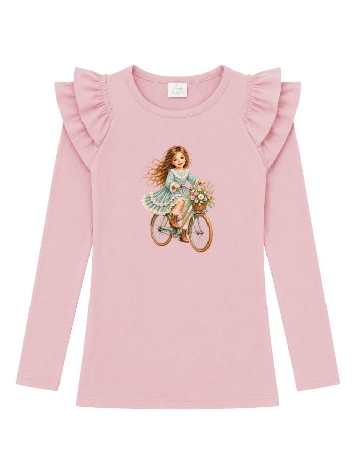 Girls' long-sleeved T-shirt VINTAGE RIDE