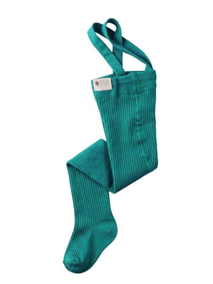Kid's tights with braces RIB SLIM