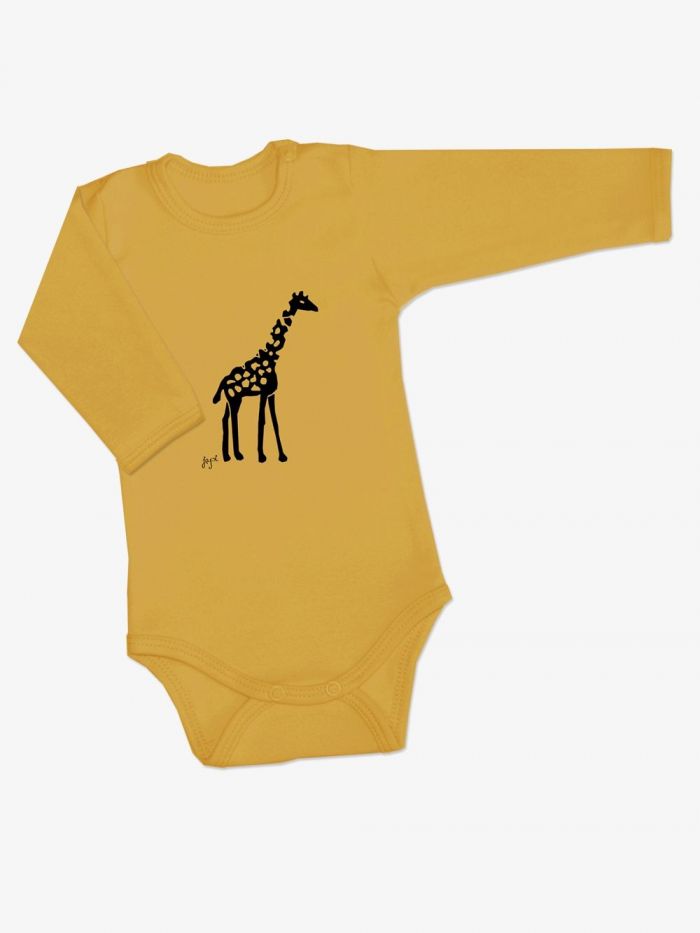 Long-sleeved bodysuit Giraffe