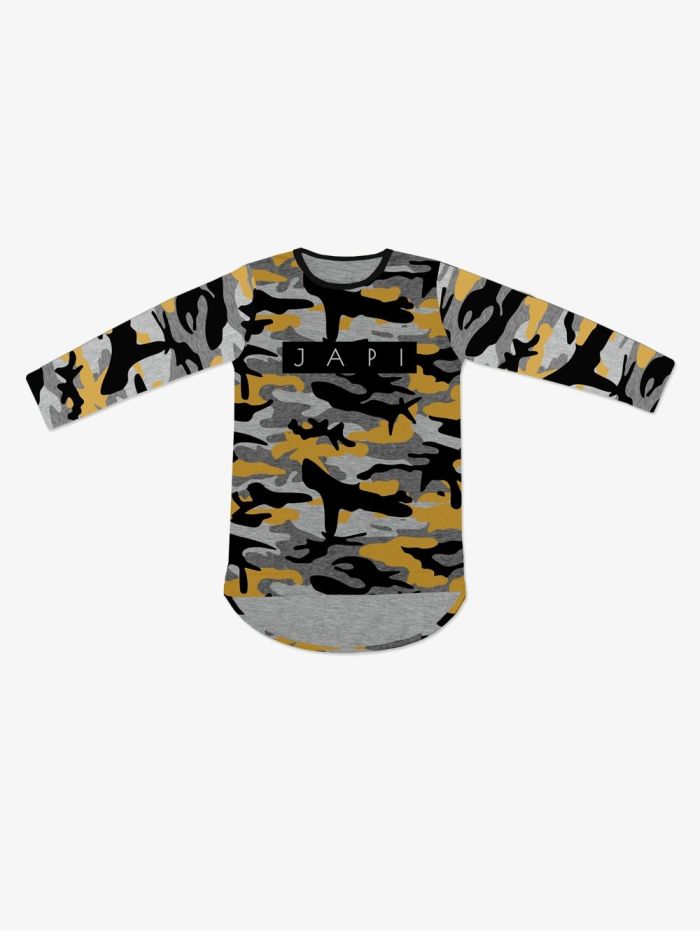 Long-sleeved T-shirt CAMOUFLAGE print
