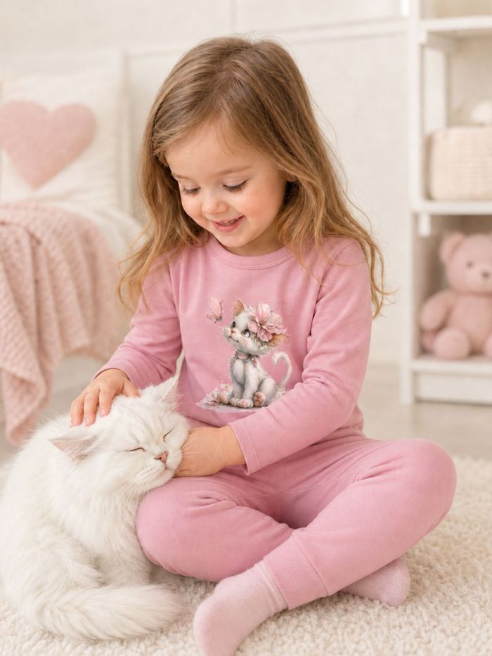 Long-sleeved T-shirt LITTLE SWEET CAT