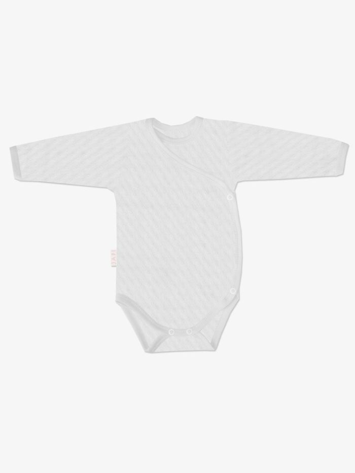 Long-sleeved wrapover bodysuit CARE