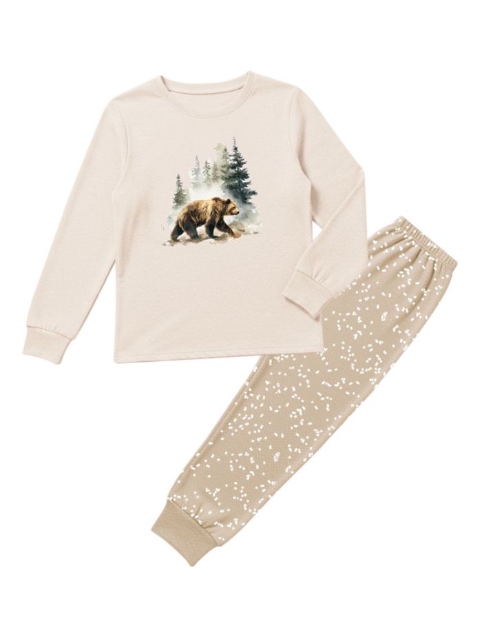 Men's long-sleeved pajamas FOREST BEAR