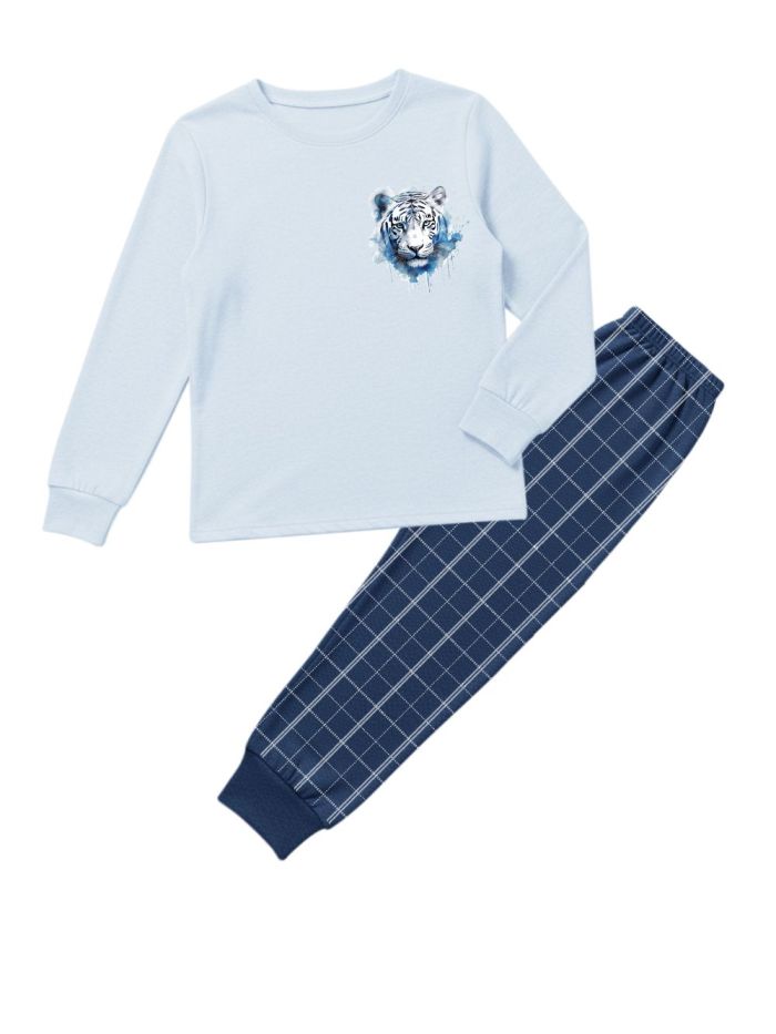 Men's long-sleeved pajamas TIGER