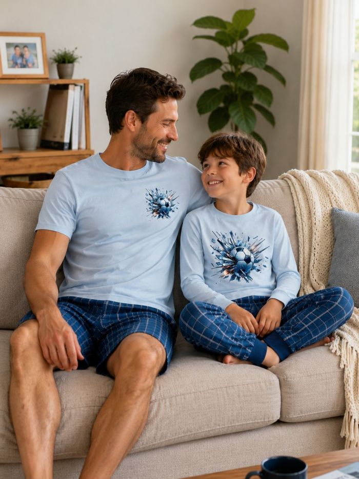 Men's short-sleeved pajamas SOCCER STRIKE