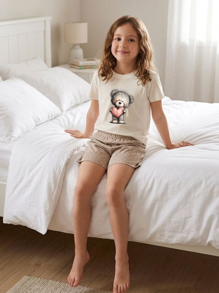 Pyjamas LOVELY TEDDY with short sleeves