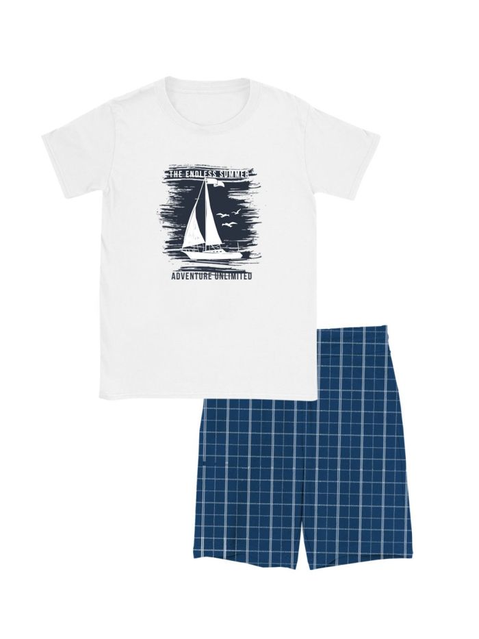 Pyjamas NAUTICAL DREAM with short sleeves