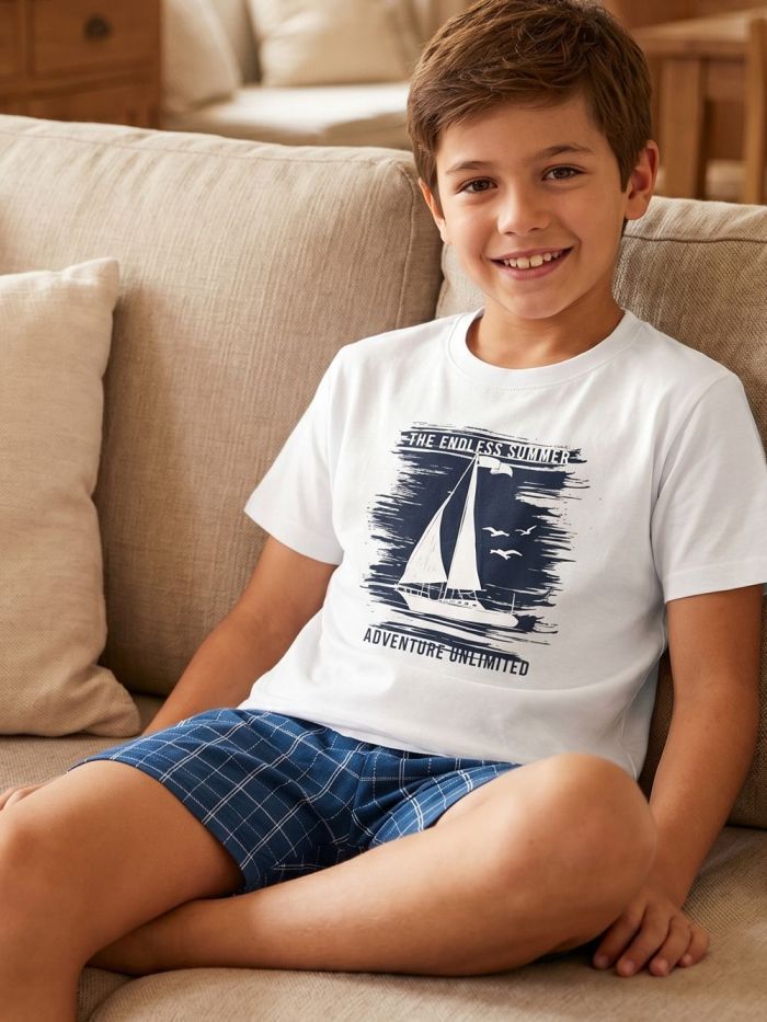 Pyjamas NAUTICAL DREAM with short sleeves