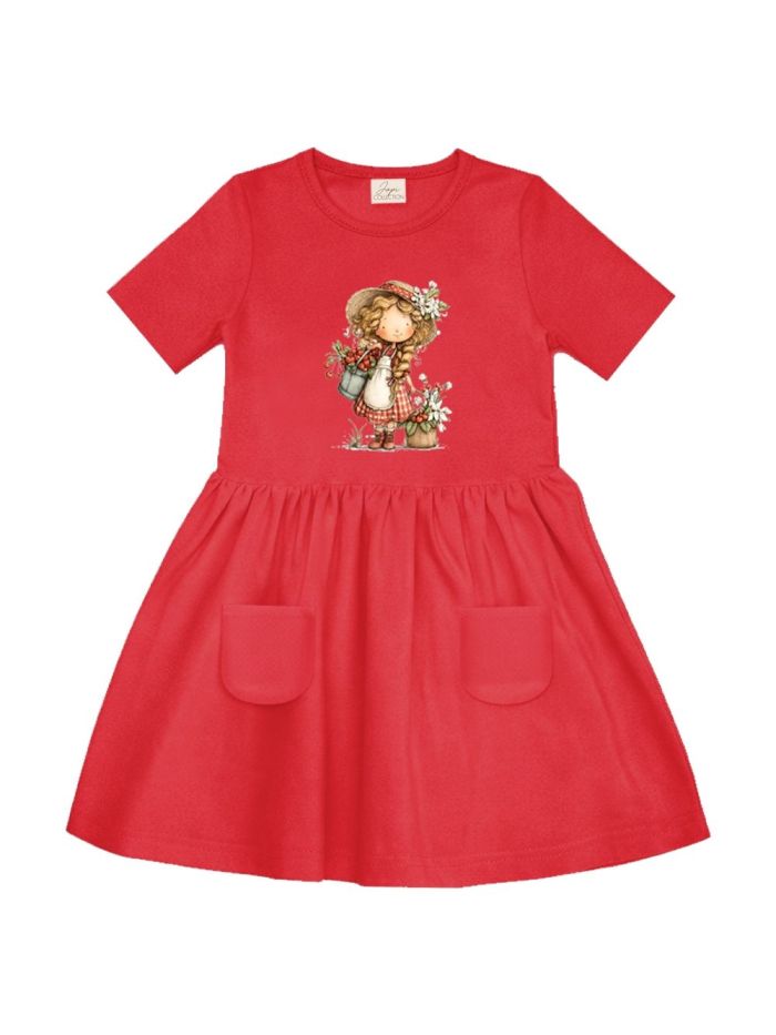 Short-sleeved dress CHERRY GIRL