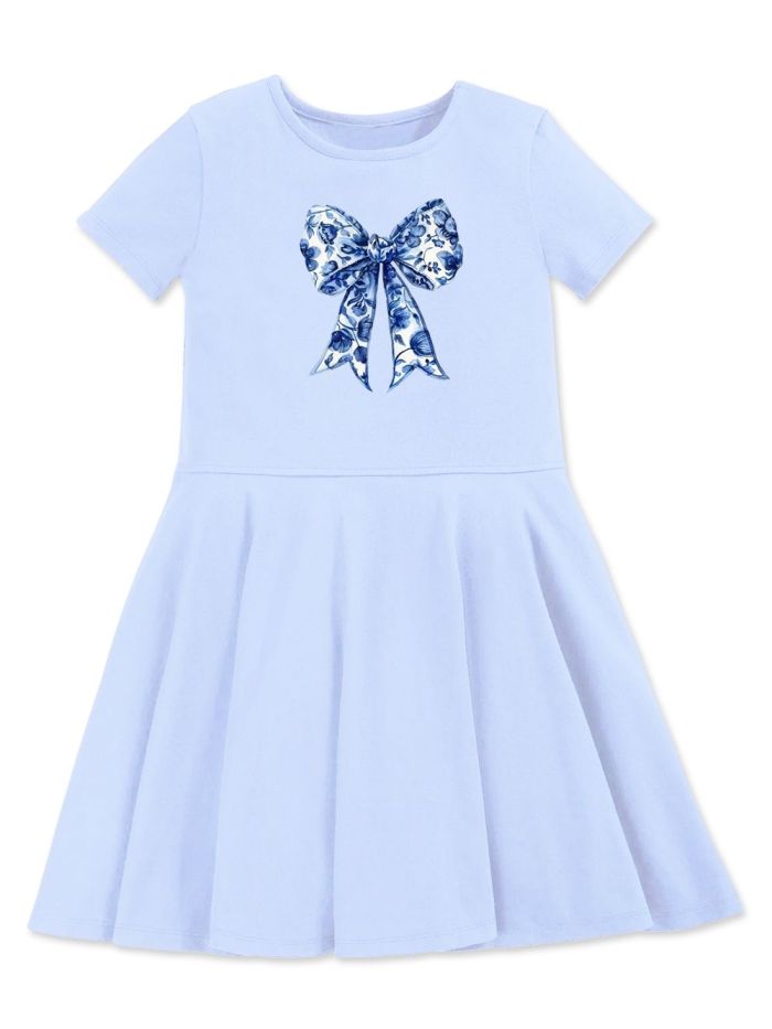 Short-sleeved dress CHIC in BLUE