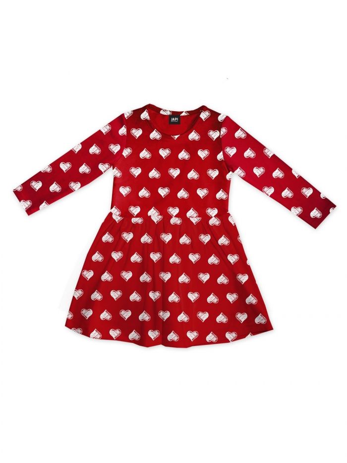 Short-sleeved dress HEARTS