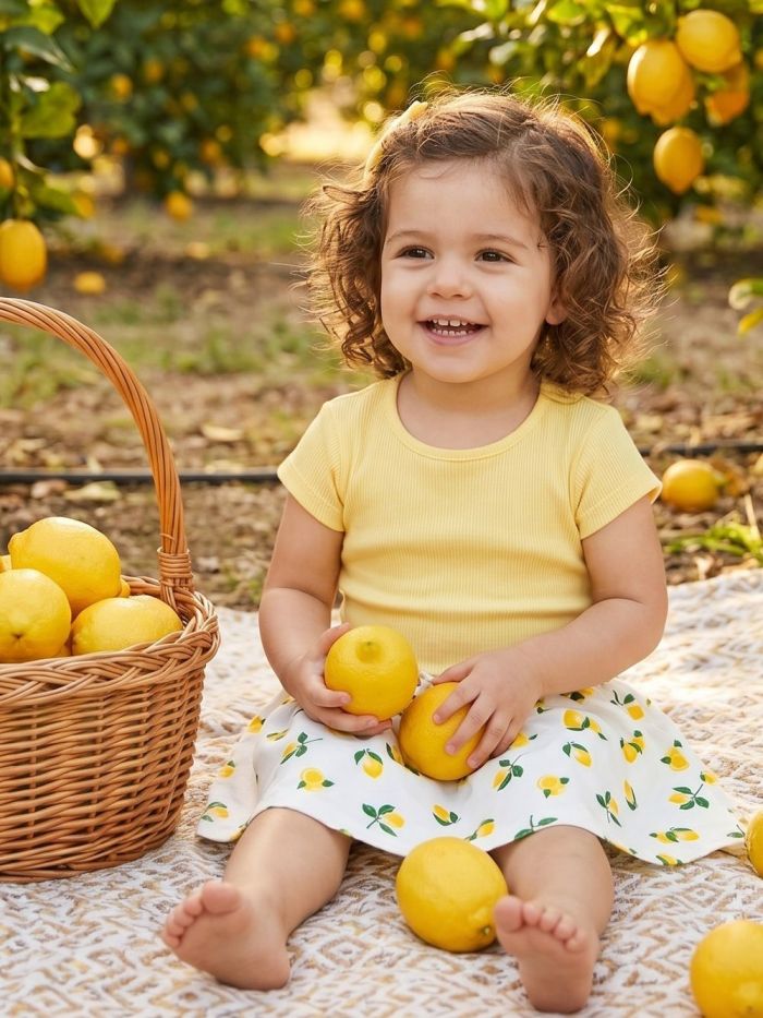 Short-sleeved dress LEMONS