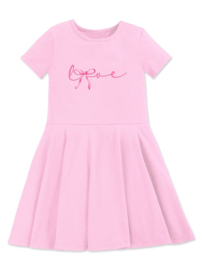 Short-sleeved dress LOVE RIBBON