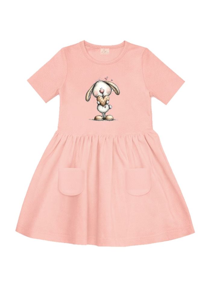 Short-sleeved dress LOVELY BUNNY