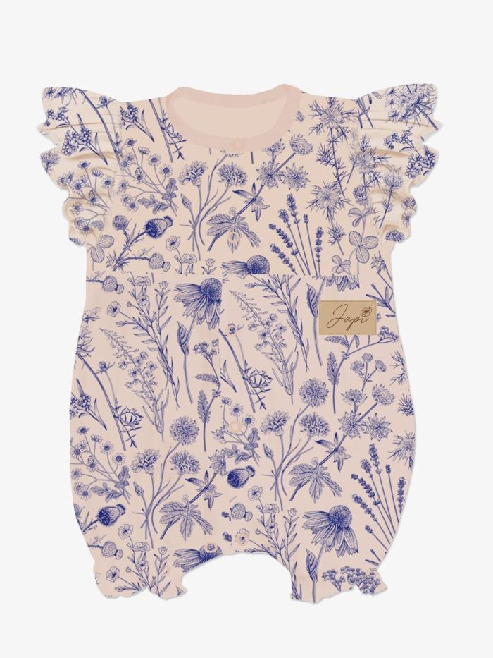 Short-sleeved jumpsuit HERBARIUM