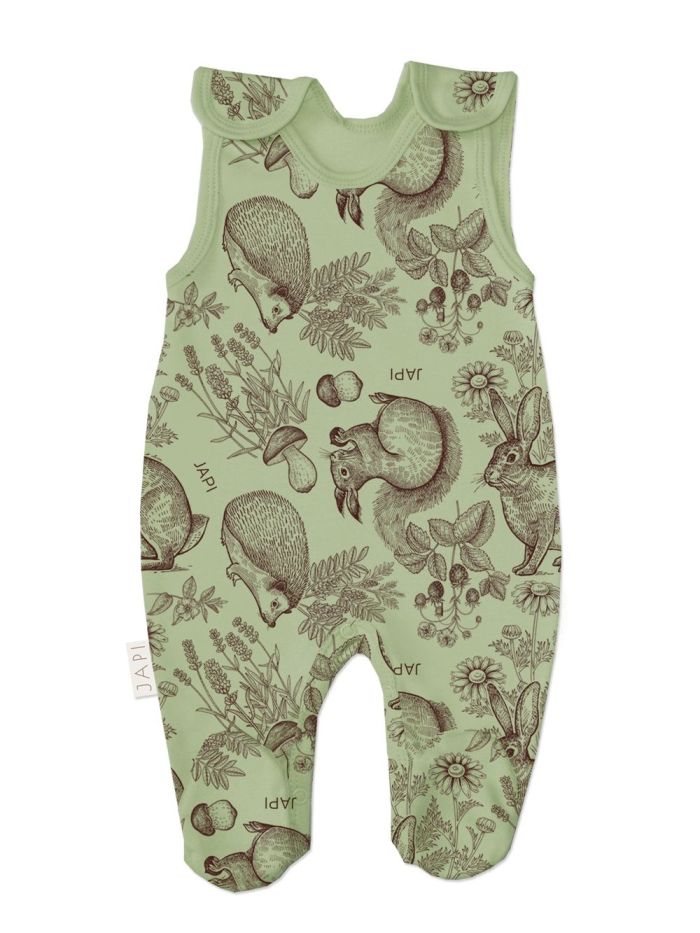 Sleeveless footie WOOD