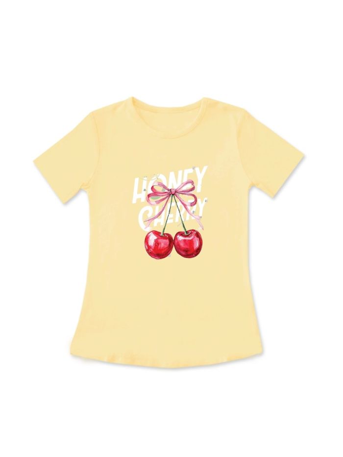 T-shirt with short sleeves  HONEY CHERRY