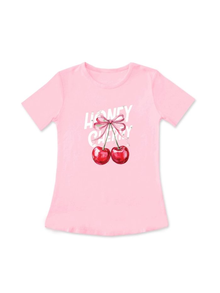 T-shirt with short sleeves  HONEY CHERRY
