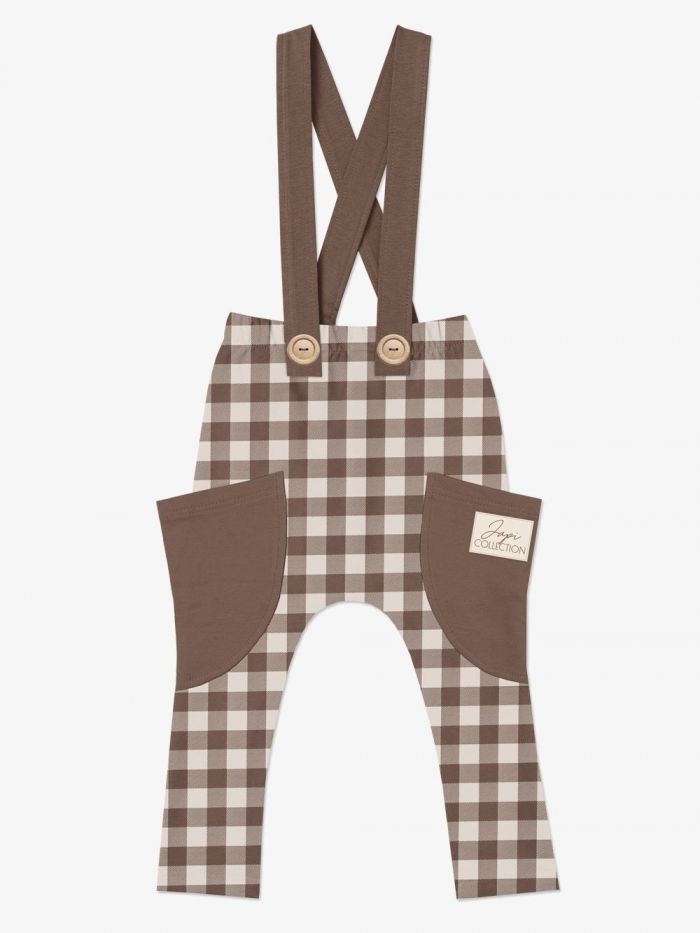 Trousers with suspenders Cocoa