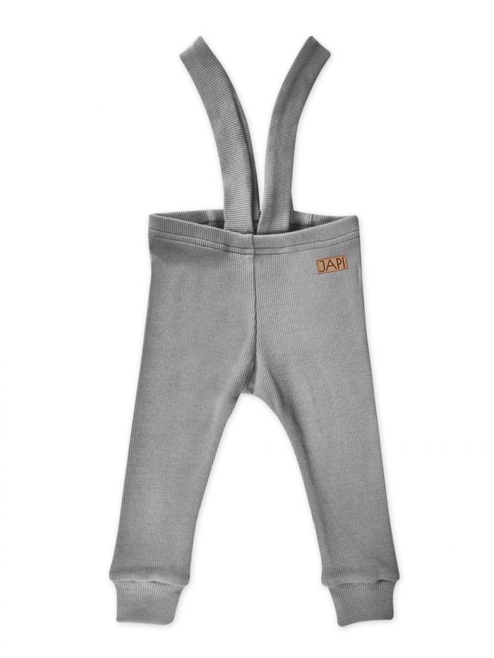 Trousers with suspenders SILVER
