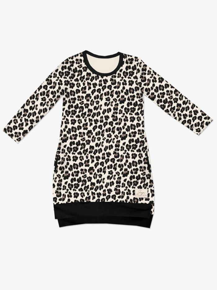 Women's long-sleeved tunic Leopard