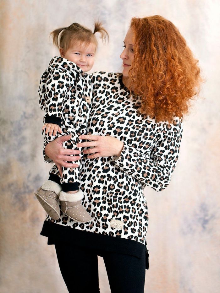 Women's long-sleeved tunic Leopard