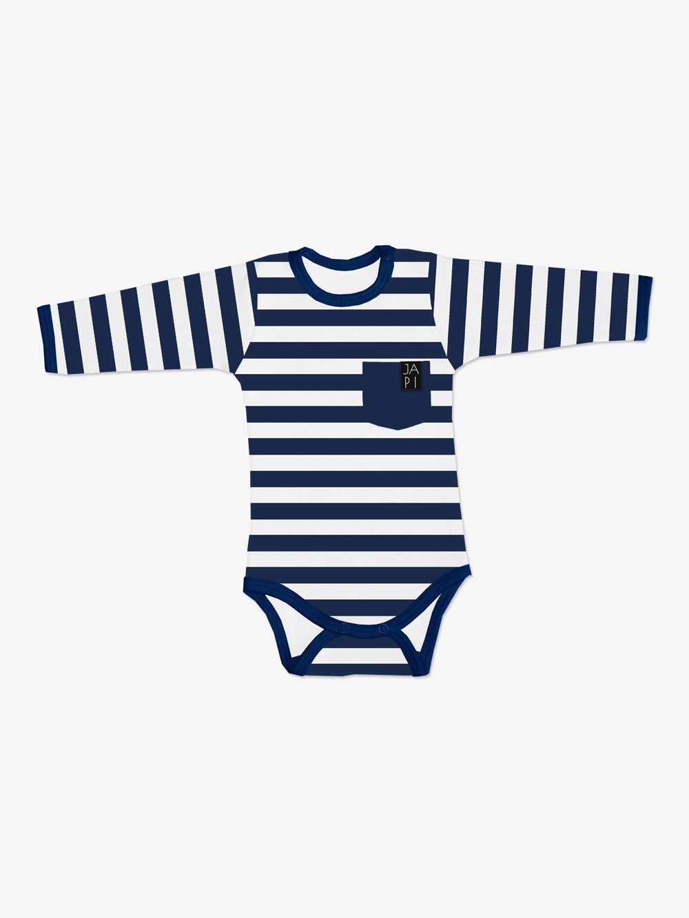 Long-sleeved bodysuit striped WHALE