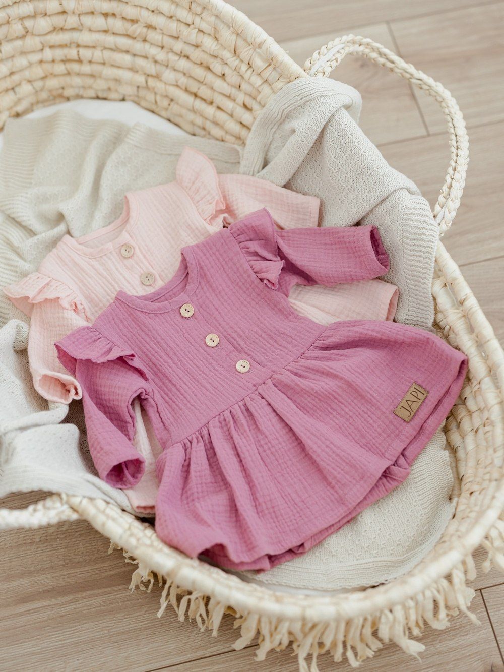 Mušelínové šaty pre bábätká