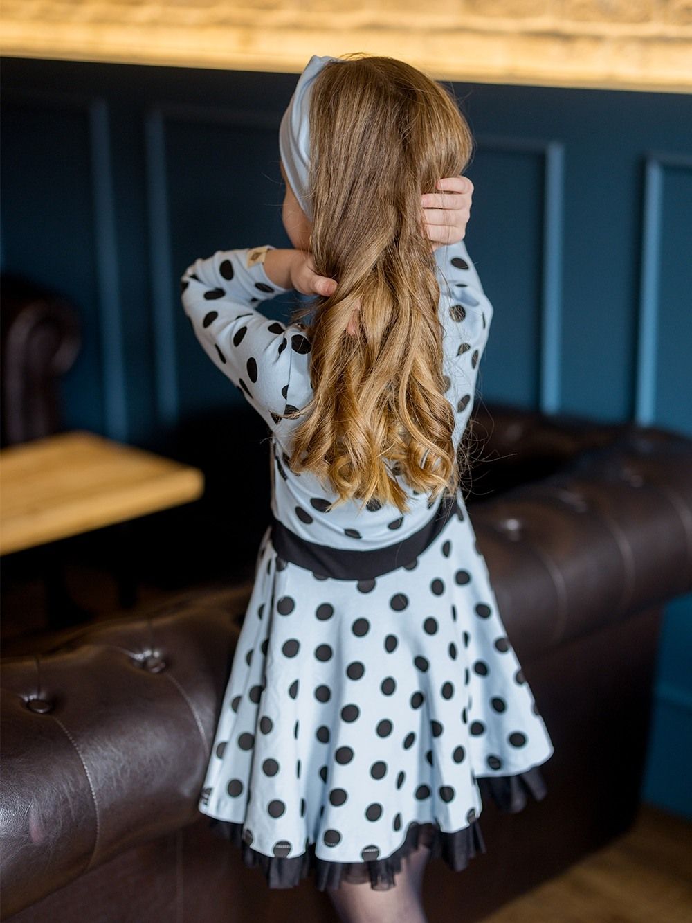 Long-sleeved dress with tulle CANDY