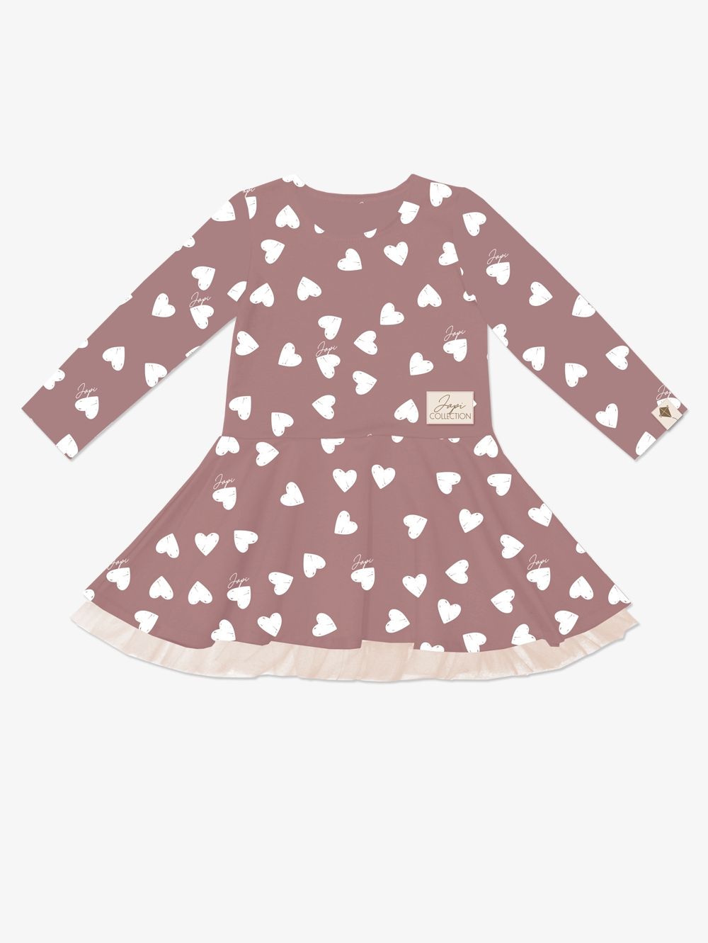 Long-sleeved dress with tulle JAPI HEARTS