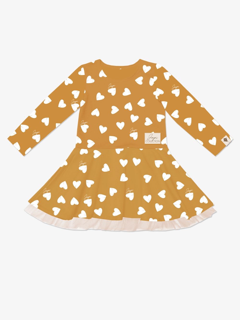 Long-sleeved dress with tulle JAPI HEARTS