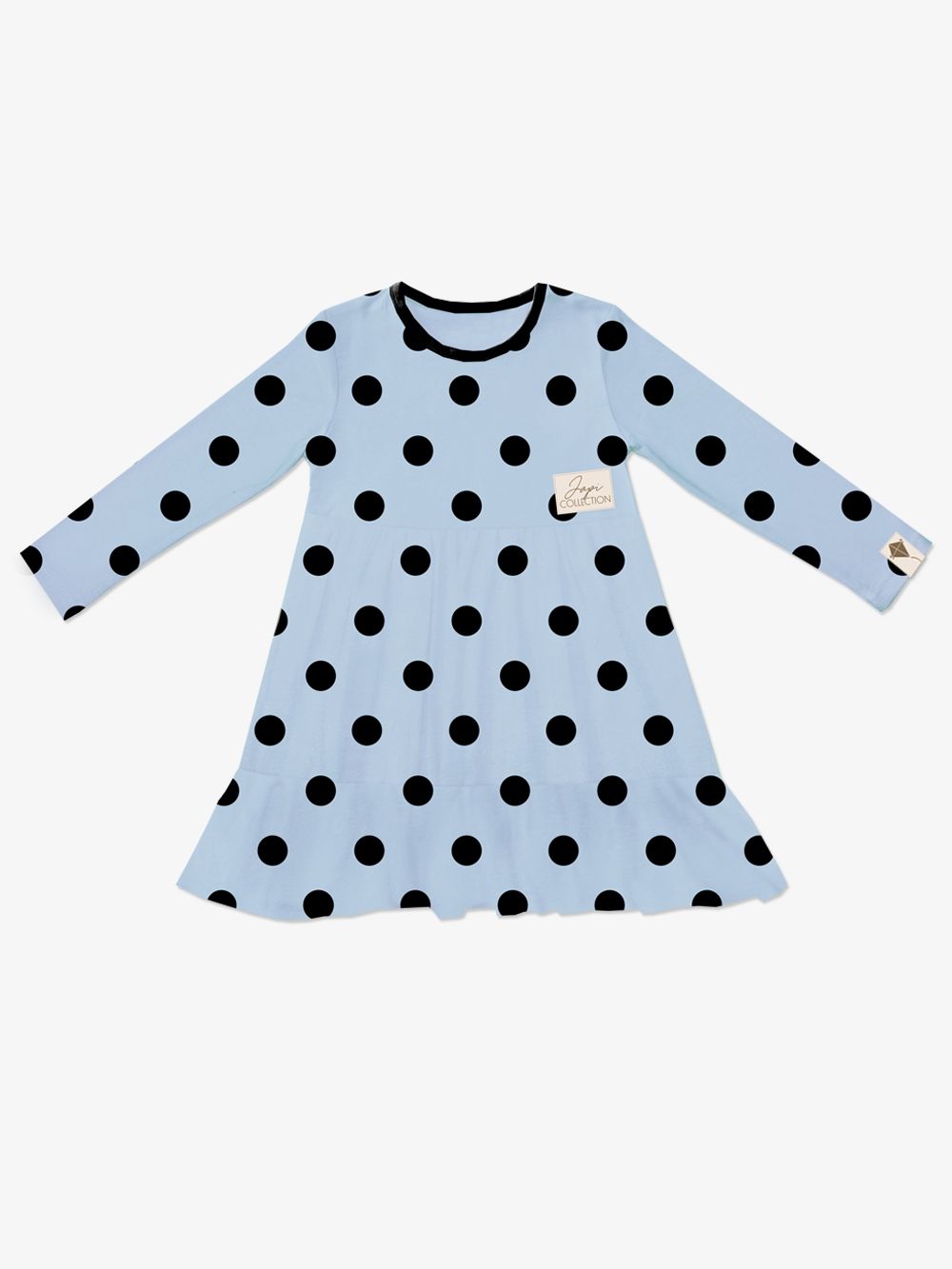 Long-sleeved flounce dress CANDY