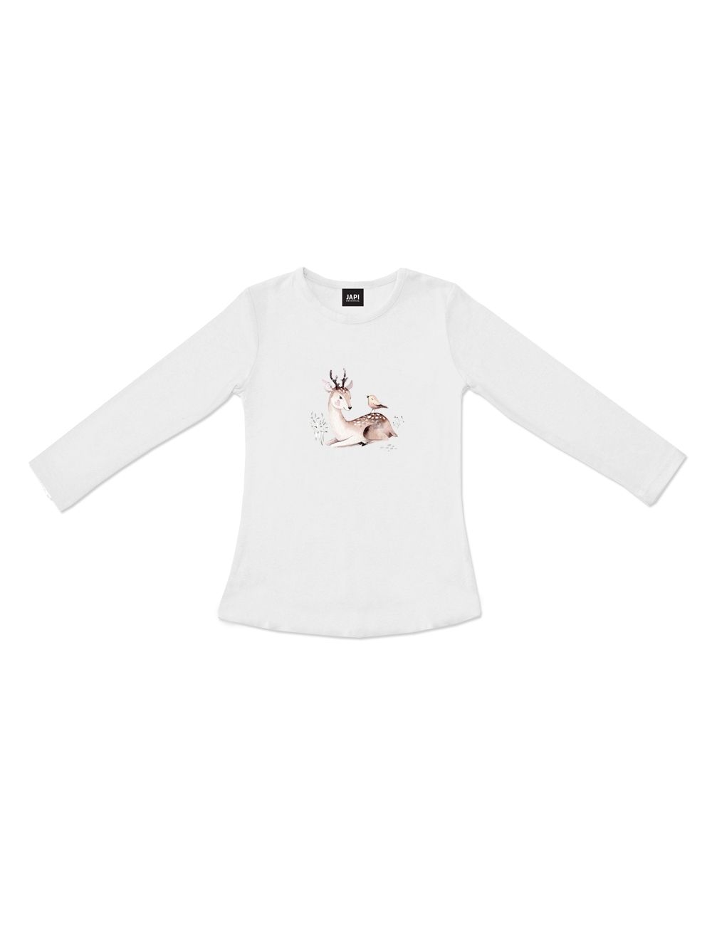 Long-sleeved T-shirt DEER and BIRD