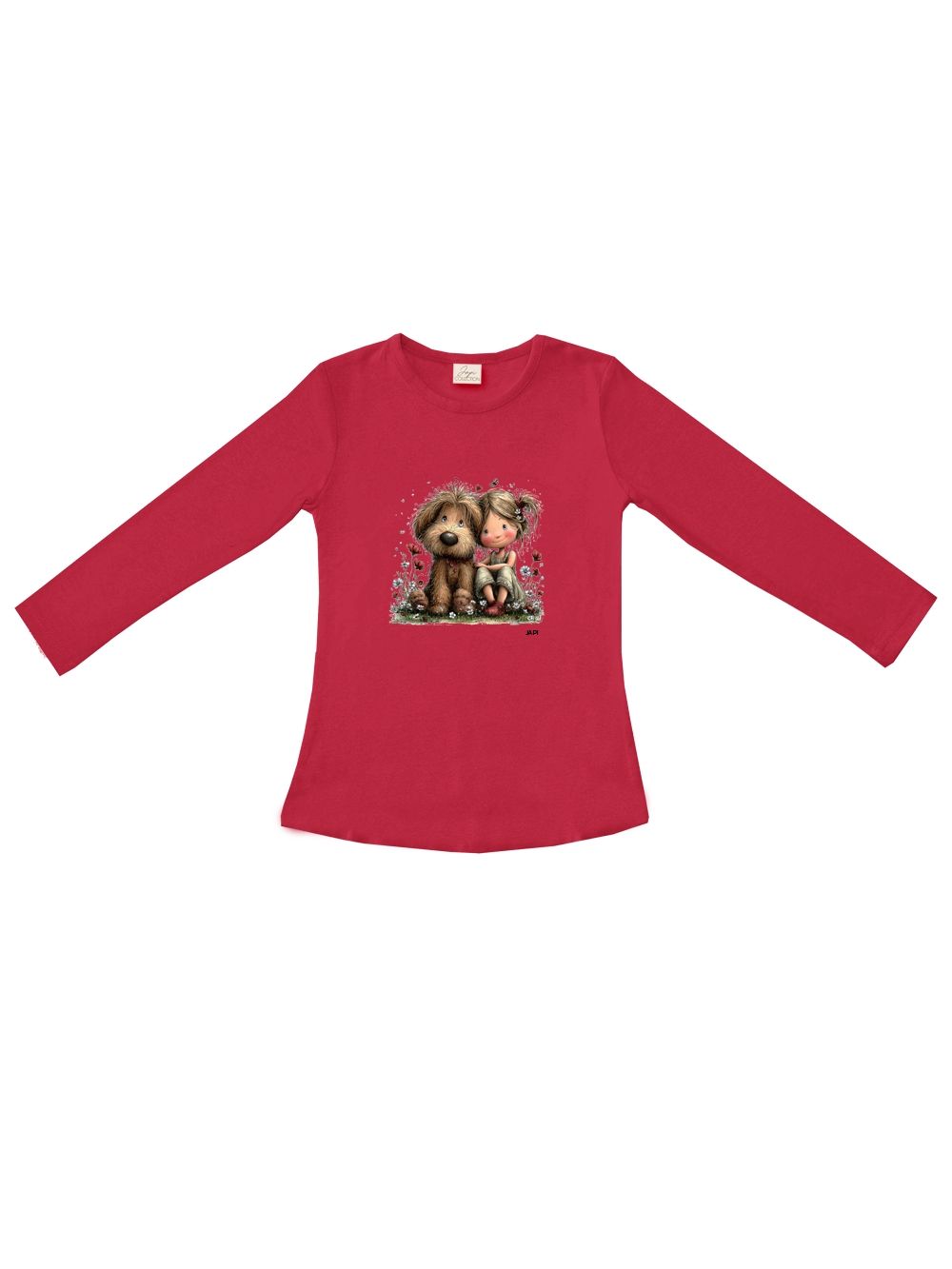 Long-sleeved T-shirt DOG and GIRL