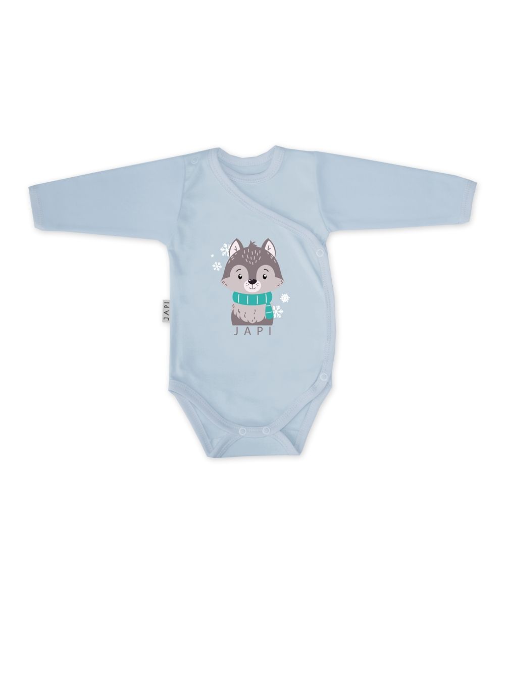 Long-sleeved wrapover bodysuit 1F BABY WOLF