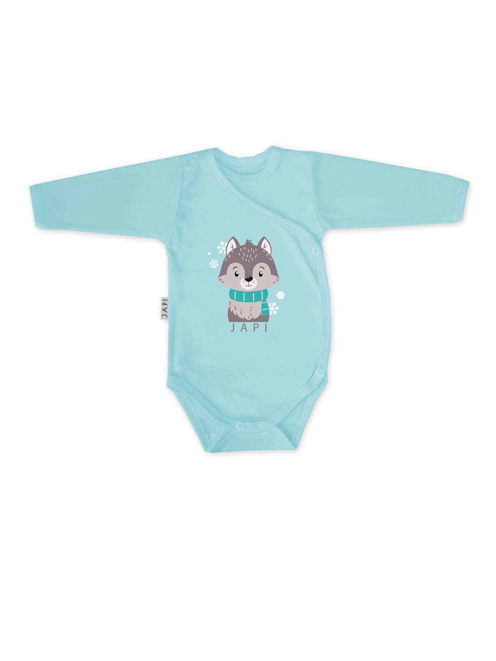 Long-sleeved wrapover bodysuit 1F BABY WOLF
