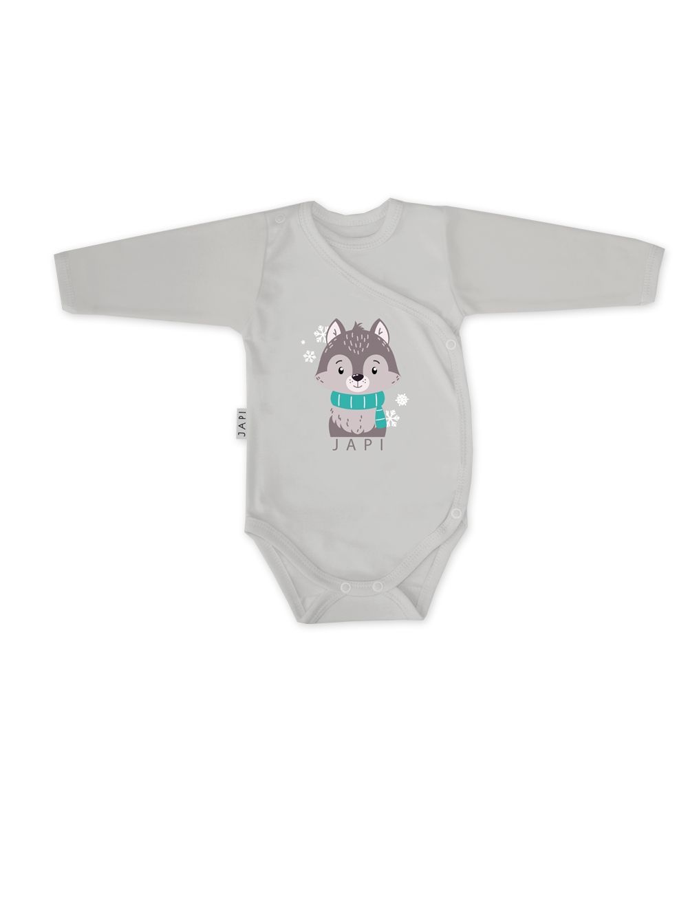 Long-sleeved wrapover bodysuit 1F BABY WOLF