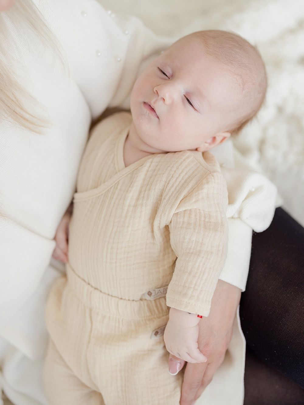Long-sleeved wrapover bodysuit COASTAL